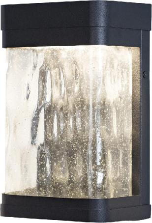 Light Fixture, Outdoor, Integrated LED, BLACK w/Clear 