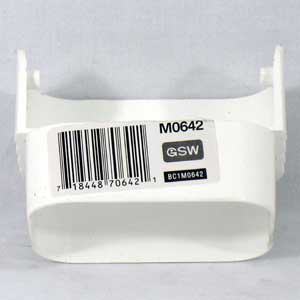 Eavestrough, Vinyl, White, DOWNPIPE DIVERTER, Snap-Seal, M0642