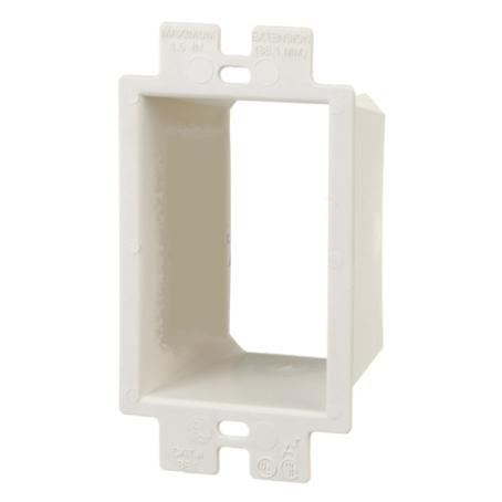 Device Box Extension, Single, Plastic, up to 1-1/2