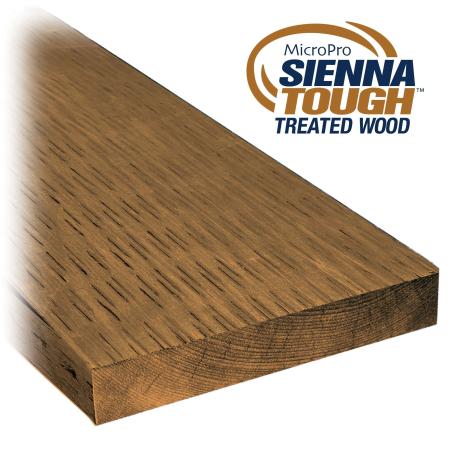 Sienna Tough Pressure Treated, Ground Contact, Brown, 2