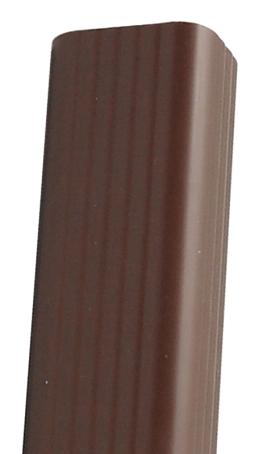 Eavestrough, Vinyl, Brown, DOWNPIPE, 10ft, Snap-Seal, M1593