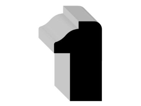 Backband Moulding, Poplar - Primed Finger-Joint, 3/4