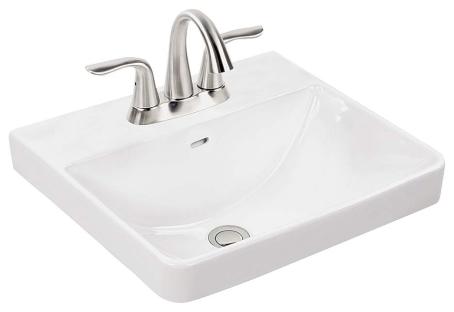 Lavatory Sink, Vessel, Rectangular, 4