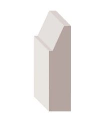 Door Stop, Finger-Joint Pine Primed, 3/8