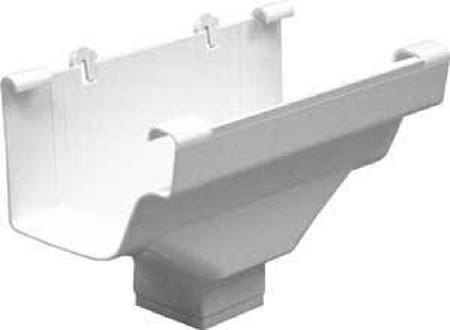 Eavestrough, Vinyl, White, DROP OUTLET, Snap-Seal, M0506