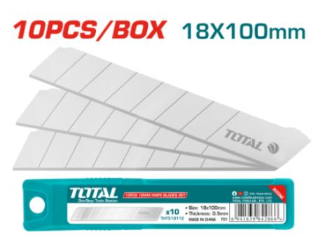 Utility Knife Blades, 18 mm Snap-Off, 10/pkg, Total