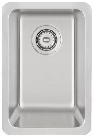 Bar/Utility Sink, Single Bowl, Dual-Mount, Stainless Steel, 12-1/2