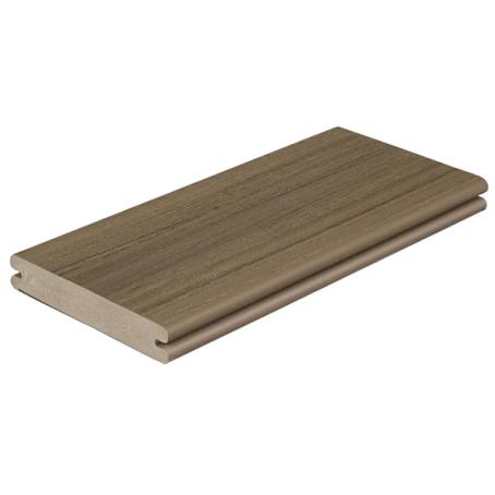 Fiberon, PVC, Paramount, BROWNSTONE, Grooved Deckboard, 1.0