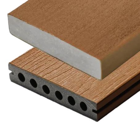 TruNorth, Enviroboard Solid Woodgrain, CARAMEL, Grooved Deckboard, 1.0
