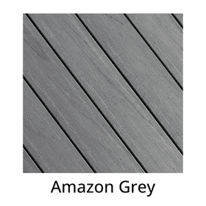 TruNorth, Enviroboard Variegated Brushed, AMAZON GREY, Grooved Deckboard, 1.0