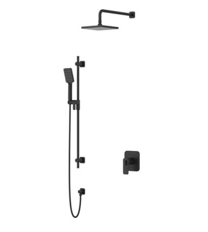 Shower Trim Kit: Head, Hand, Rail, Diverter Trim (no tub filler), MATTE BLACK, Riobel EQUINOX