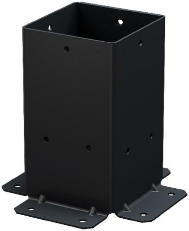 Post Base, 6 x 6, BLACK, Simpson SAGE, 2/pkg incl. screws (for pergola)