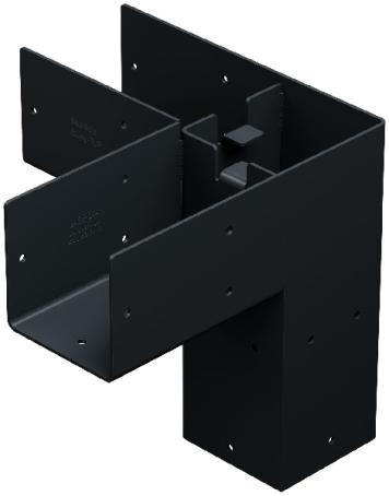 Corner Connector, 6 x 6, BLACK, Simpson SAGE, 2/pkg incl. screws (for pergola)