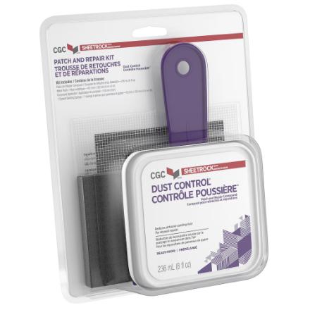 Drywall Compound, Dust Control Drywall Patch and Repair Kit, 236 mL, CGC