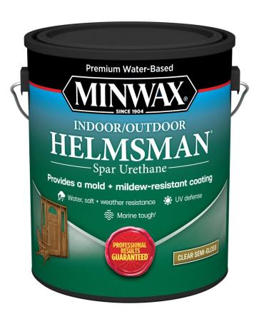 Spar Urethane, Interior/Exterior, Semi Gloss, 3.78 L, Minwax Helmsman