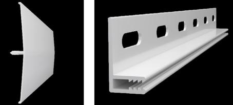Trusscore, Snap-In H Channel, 2 pc Snap Base + Trim, 10 ft, WHITE, PVC Trim