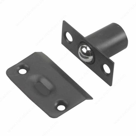 Ball Catch, Adjustable with Full Lip Strike, MATTE BLACK, Richelieu