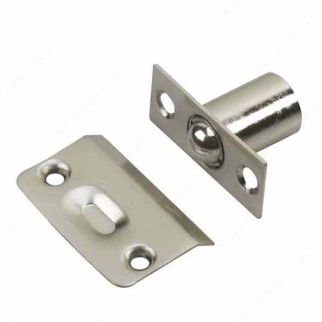Ball Catch, Adjustable with Full Lip Strike, BRUSHED NICKEL, Richelieu