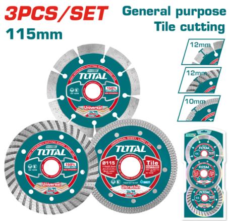 Diamond Blade Set, 3 pcs/set, 4-1/2
