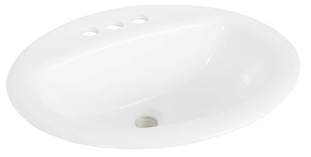 Lavatory Sink, Drop-In, Oval, 4