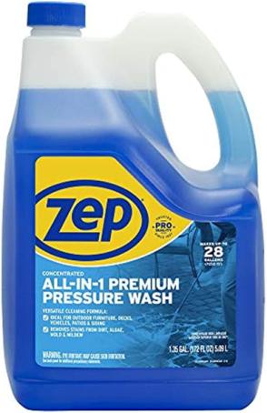 Cleaner, All-in-One Pressure Washing Concentrate, 5.09 liter jug, ZEP
