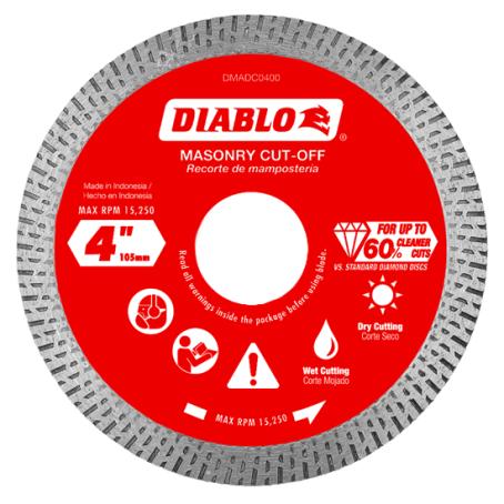 Diamond Cut-Off Disc, Continuous Rim, 4