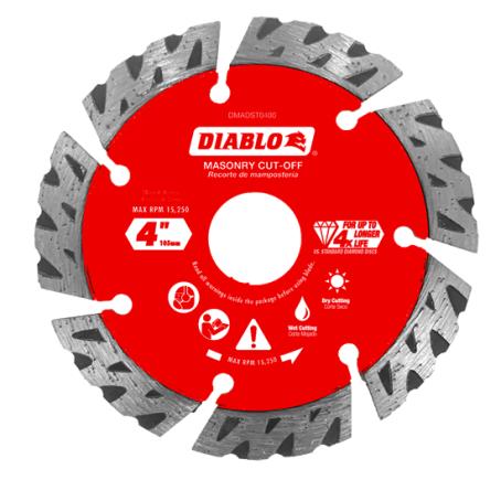 Diamond Cut-Off Disc, Segmented Turbo Rim, 4
