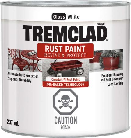 Rust Paint, GLOSS WHITE, 237 ml, Tremclad