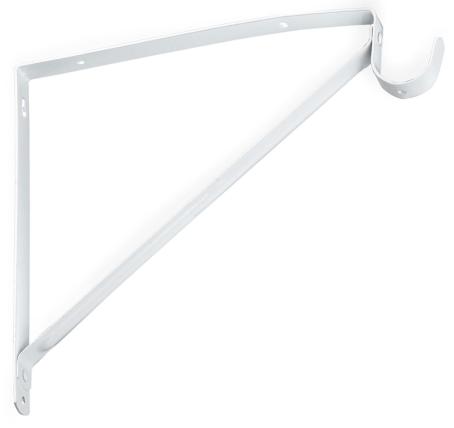 Fixed Shelf & Rod Support White