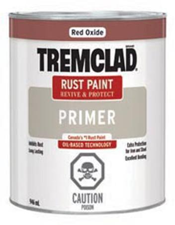 Rust Paint, RED OXIDE PRIMER, 946 ml, Tremclad