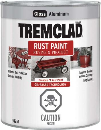 Rust Paint, ALUMINUM, 946 ml, Tremclad