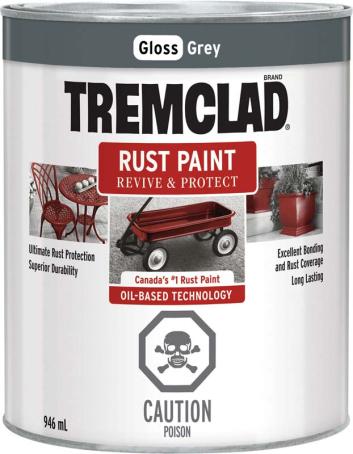 Rust Paint, GLOSS GREY, 946 ml, Tremclad