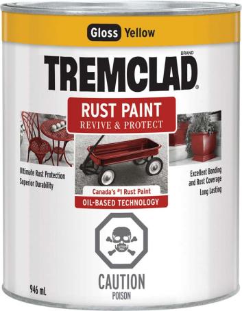 Rust Paint, GLOSS YELLOW, 946 ml, Tremclad