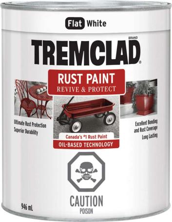 Rust Paint, FLAT WHITE, 946 ml, Tremclad