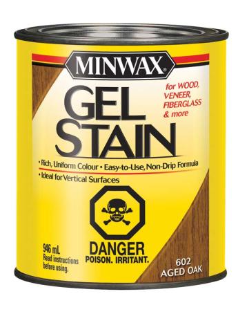 Wood Stain, Gel, AGED OAK, 946 ml, Minwax