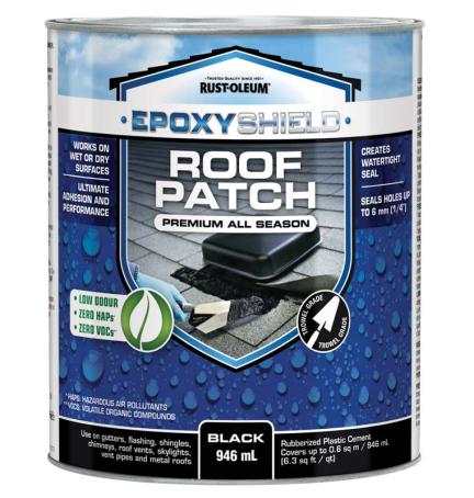 Roof Repair, Rust-Oleum EpoxyShield, Black, 946 ml can