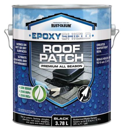 Roof Repair, Rust-Oleum EpoxyShield, Black, 3.78 liter pail
