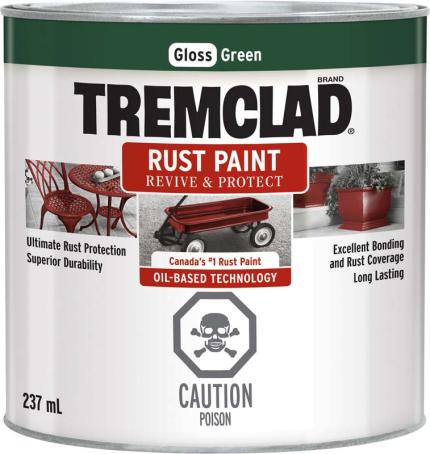Rust Paint, GLOSS GREEN, 237 ml, Tremclad