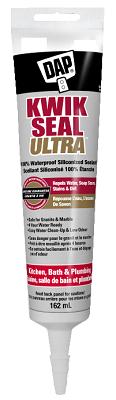 Caulking, Dap Kwik Seal Ultra, Kitch & Bath, CLEAR, 162 ml Squeeze Tube