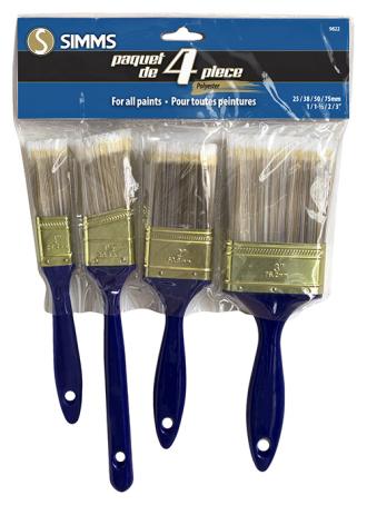Paint Brush Set, DIY Polyester, 25/38/50/75mm, 4pc