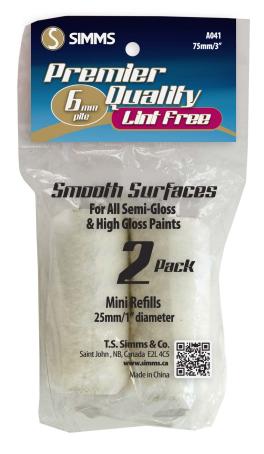 Trim Roller Refill, Mocryl Fabric, 75mm x 6mm