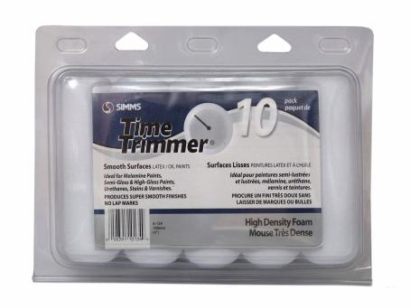 Mini-Roller Refill, 100 mm, Super Fine Foam, 10/pkg, Simms