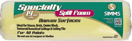 Roller Refill, Specialty Split-Foam, 240mm x 19mm, Simms