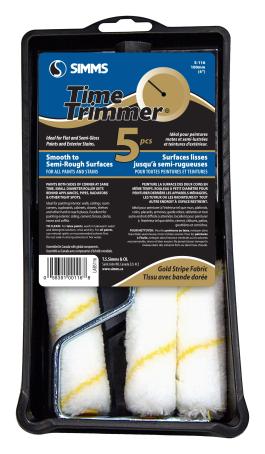 Mini-Roller Set, Gold Stripe Fabric, 5 Piece