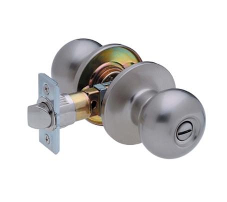 Privacy Knob Set, VILLA, SATIN NICKEL, Taymor Builder Pack