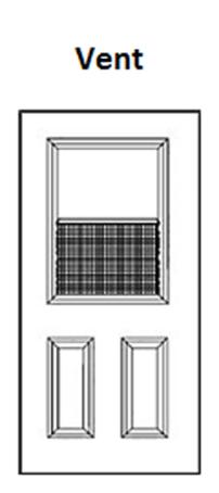 Exterior Door, Steel, VENTING 1/2-LITE, Right Hinge, 34x80