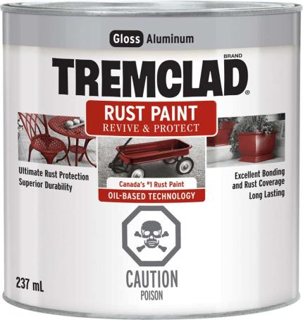 Rust Paint, ALUMINUM, 237 ml, Tremclad
