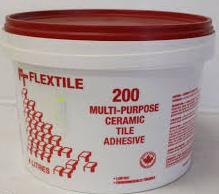 Multi-purpose Ceramic Tile Wall Adhesive, FLEXTILE 200, 4 liter (coverage approx 45 sq ft)