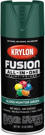 Spray Paint, All-Purpose, GLOSS HUNTER GREEN, 340 gram, Krylon FUSION All-in-One