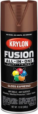 Spray Paint, All-Purpose, GLOSS ESPRESSO, 340 gram, Krylon FUSION All-in-One
